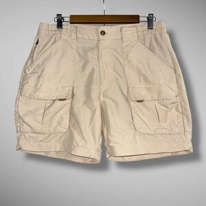 L.L. Bean Guide Shorts Mens M 32x6 Hiking Cargo Nylon Mesh Lined Convertible Tan